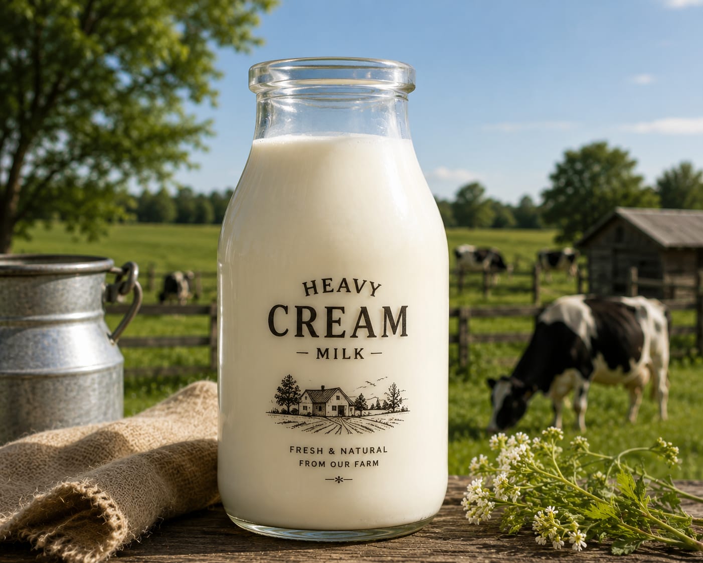 Raw A2 cream milk from Rural Valley Farms