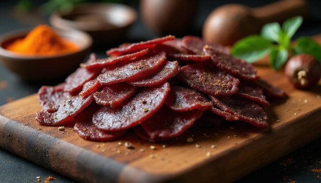 Grass-fed beef jerky, hand-trimmed