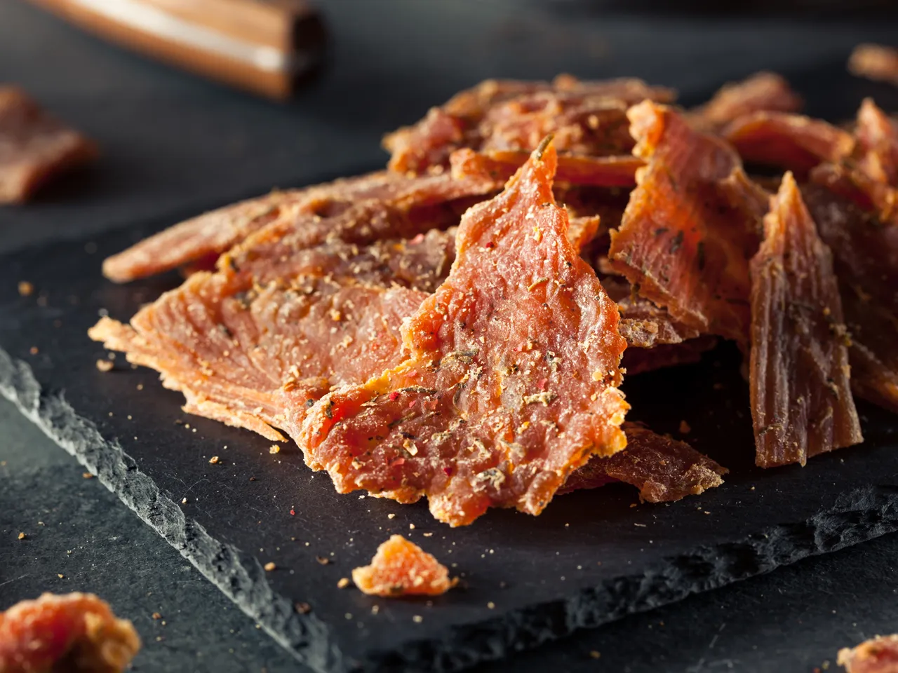 Home-made small-batch grass-fed beef jerky